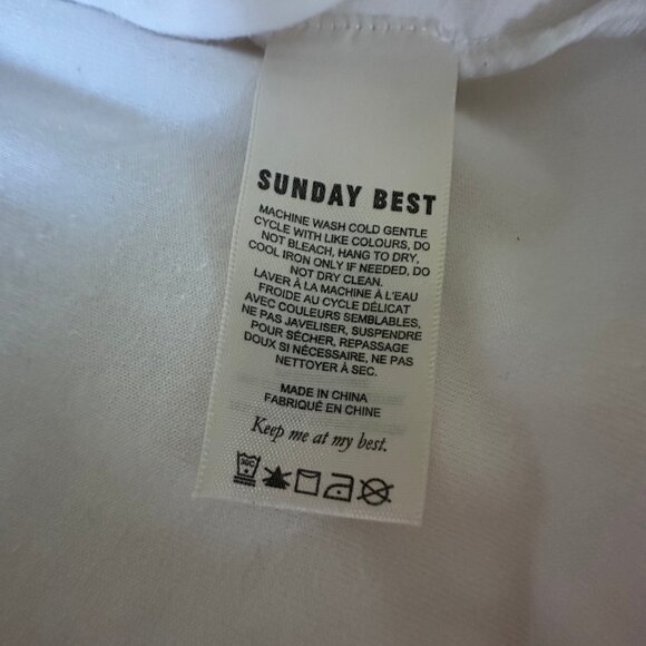 Sunday Best White Zip Up Hoodie Size Medium - Picture 6 of 6